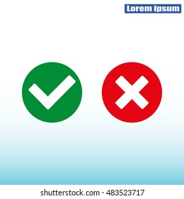 Check mark and Cross Icons