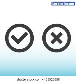 Check mark and Cross Icons