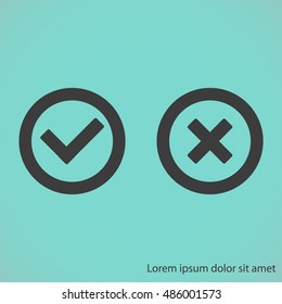 Check mark and Cross Icons