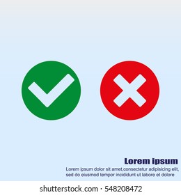 Check mark and Cross Icons