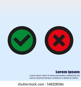 Check mark and Cross Icons
