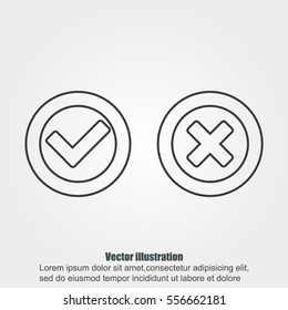 Check mark and Cross Icons