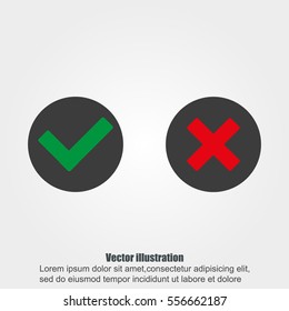 Check mark and Cross Icons