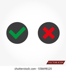 Check mark and Cross Icons