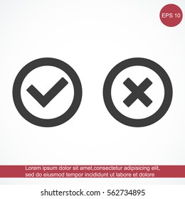 Check mark and Cross Icons