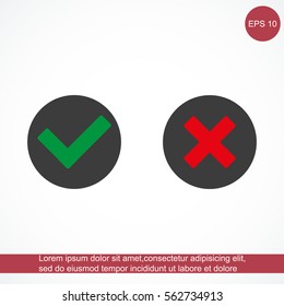 Check mark and Cross Icons
