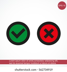 Check mark and Cross Icons