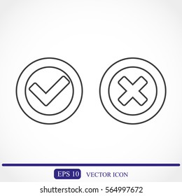 Check mark and Cross Icons