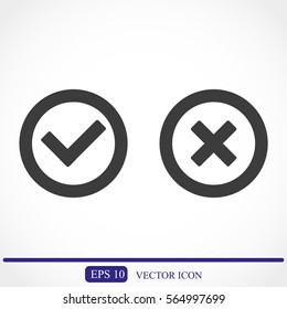 Check mark and Cross Icons