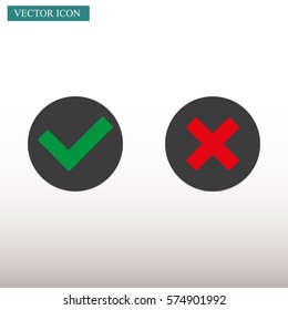 Check mark and Cross Icons