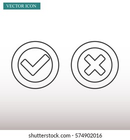 Check mark and Cross Icons