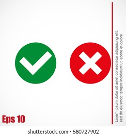 Check mark and Cross Icons