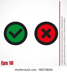 Check mark and Cross Icons