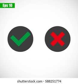 Check mark and Cross Icons