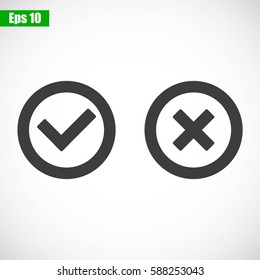 Check mark and Cross Icons