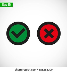 Check mark and Cross Icons
