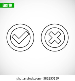 Check mark and Cross Icons