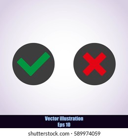Check mark and Cross Icons