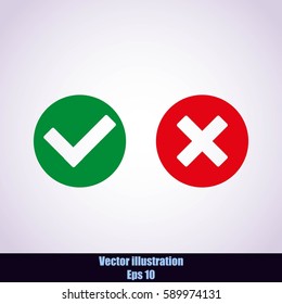 Check mark and Cross Icons