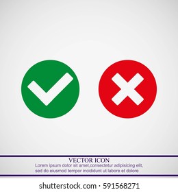 Check mark and Cross Icons