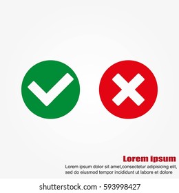 Check mark and Cross Icons