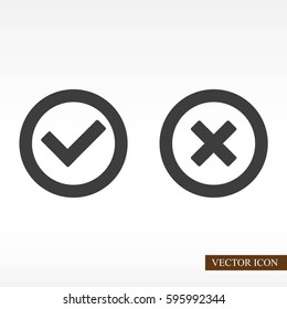 Check mark and Cross Icons