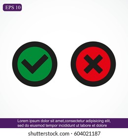 Check mark and Cross Icons