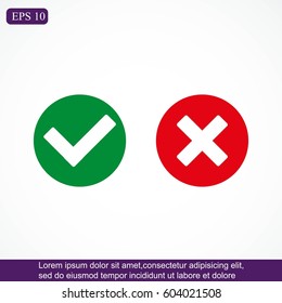 Check mark and Cross Icons