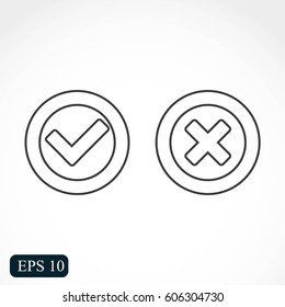 Check mark and Cross Icons