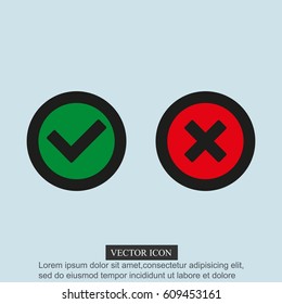Check mark and Cross Icons