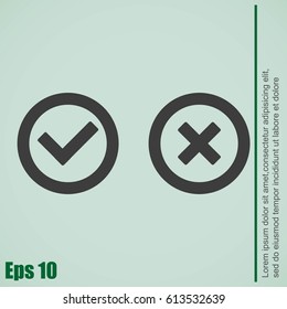 Check mark and Cross Icons