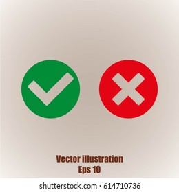 Check mark and Cross Icons