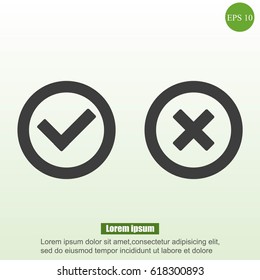 Check mark and Cross Icons