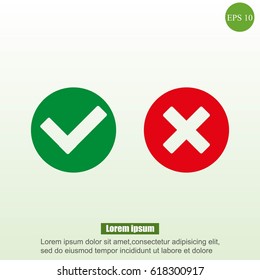 Check mark and Cross Icons
