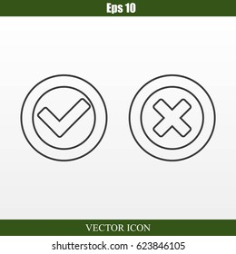 Check mark and Cross Icons