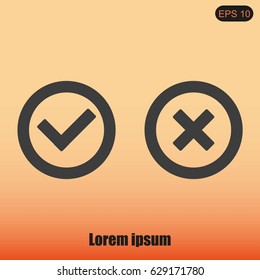 Check mark and Cross Icons
