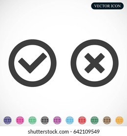 Check mark and Cross Icons