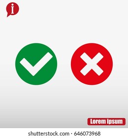 Check mark and Cross Icons