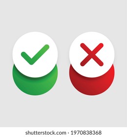 check mark and cross slider buttons 