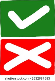 Check Mark and Cross Mark Symbols