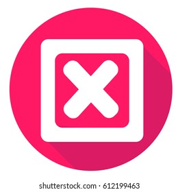 check mark or decline icon of set material design style