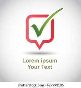 Check mark design, template icon .