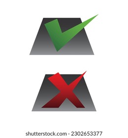 Design der Prüfzeichen. Symbol, Zeichen und Symbol wählen.