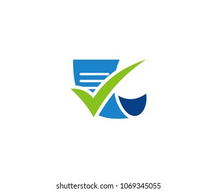 Check mark document logo 