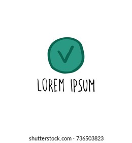 check mark doodle icon