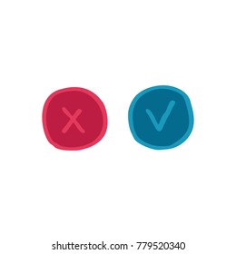 check mark doodle icons