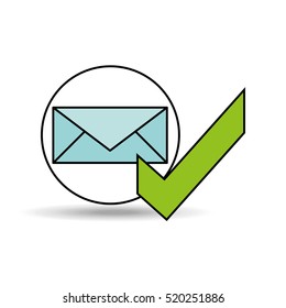 check mark email design vector illustration eps 10