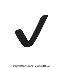 Check mark emoji vector symbol sign icon black
