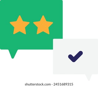 Check Mark Feedback Icon Vector Flat Illustration