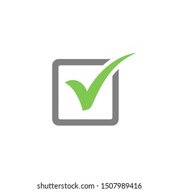 Check mark flat design icon symbols vector.  symbol for web